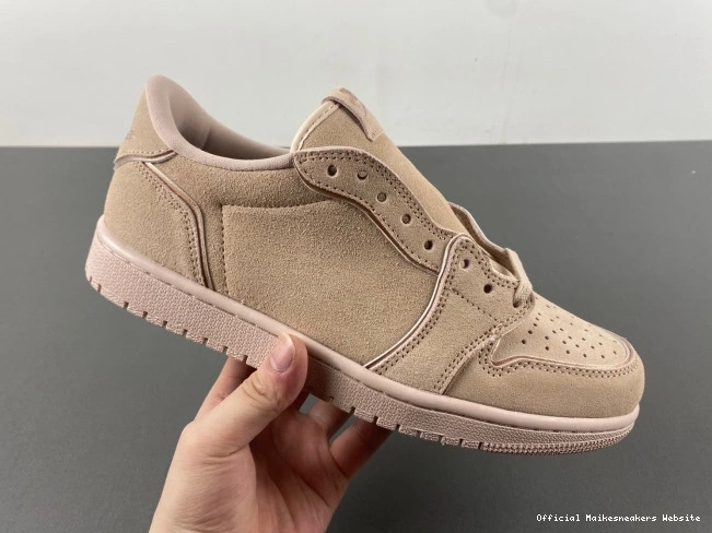 Official Maikesneakers Beige Particle Jordan AO1935-204 Low Retro 1 NS 0731
